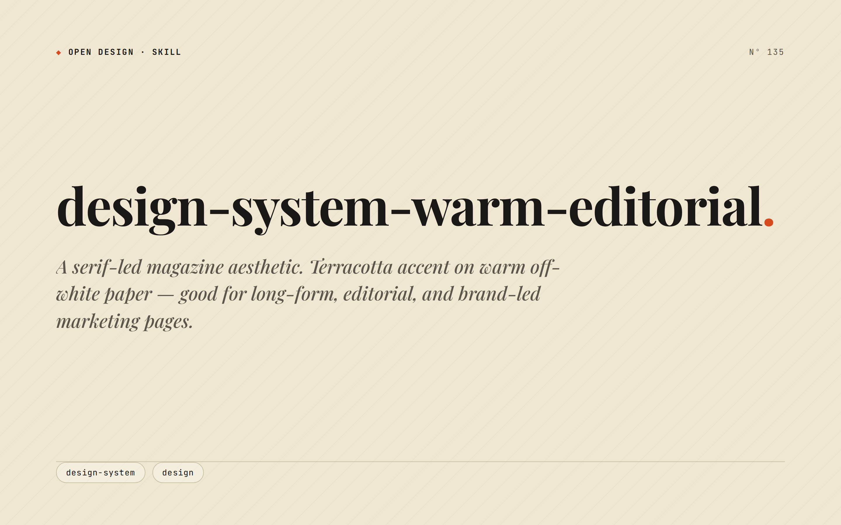 Warm Editorial preview