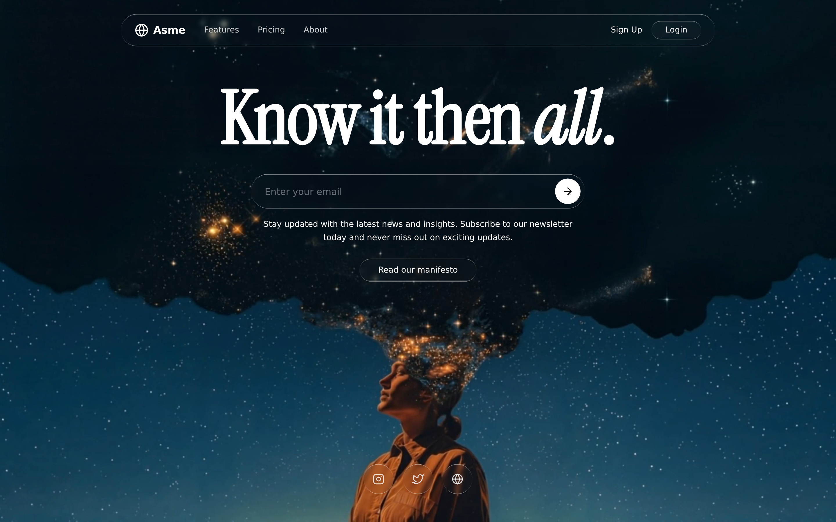 Innovation — Dark Editorial Landing preview