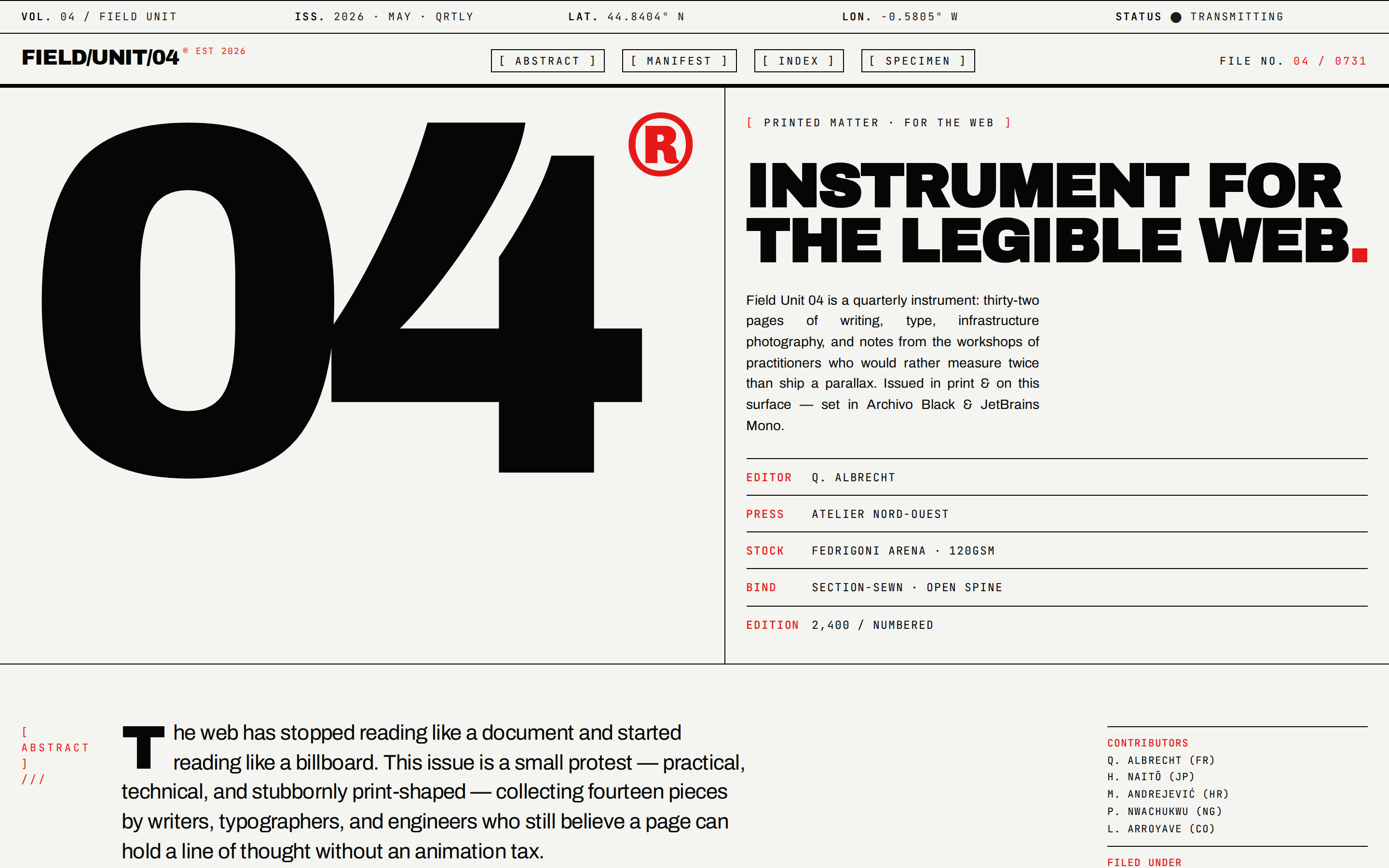 Web Prototype Taste Brutalist preview