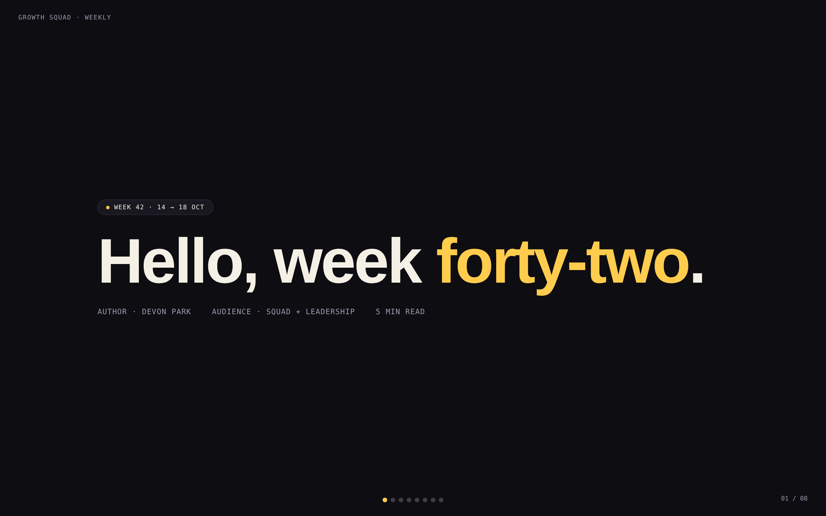 Weekly Update preview